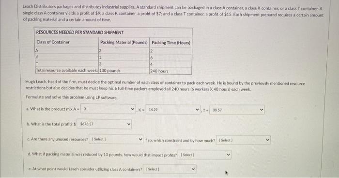 Leach Distributors packages and distributes