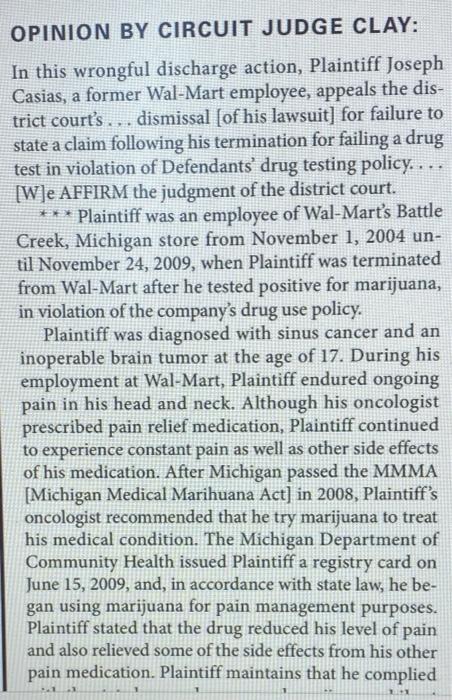 OPINION BY CIRCUIT JUDGE CLAY: In this wrongful