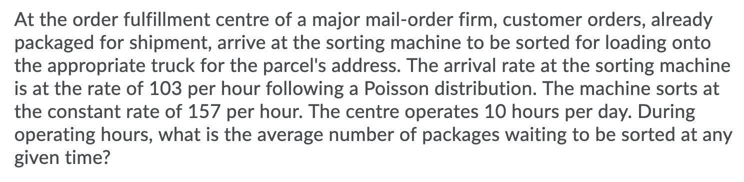 At the order fulfillment centre of a major
