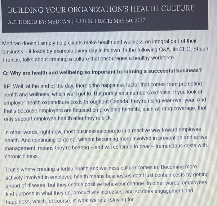 Describe 2 different company Wellness Plans: -Why