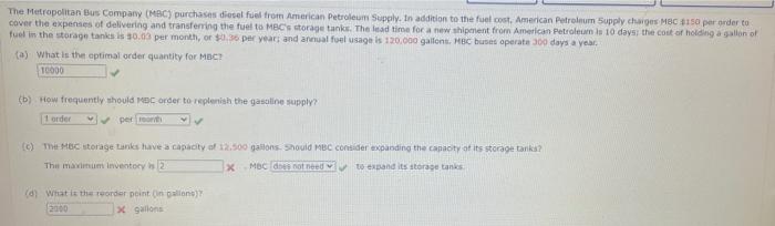 The Metropolitan Bus Company (MBC) purchases