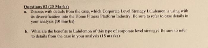 2-- Lululemon Athletica Inc., one of Canada's