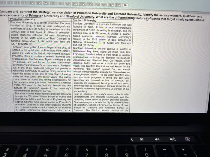18 Compare and contrast the strategic service