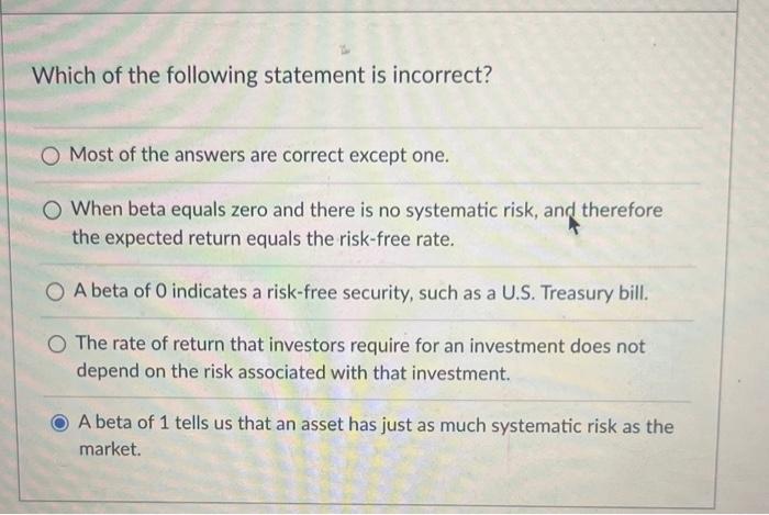 Which of the following statements is correct? The