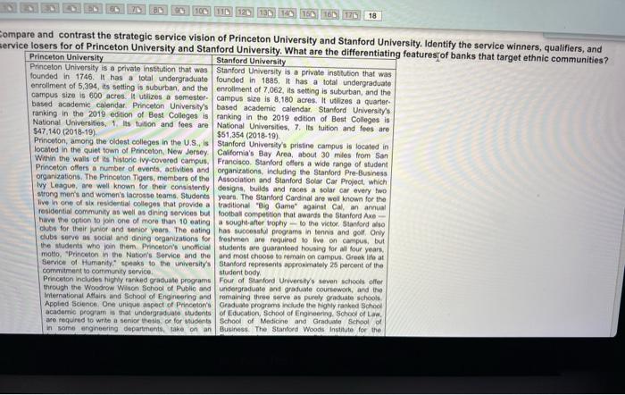 18 Compare and contrast the strategic service