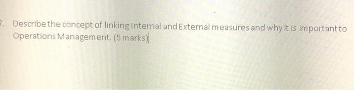 Describe the concept of linking Internal and