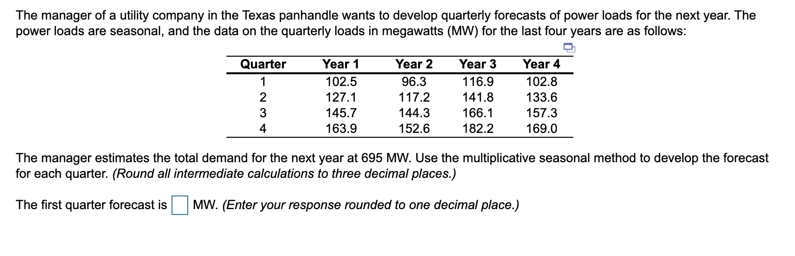 The second quarter forecast is ______ The third