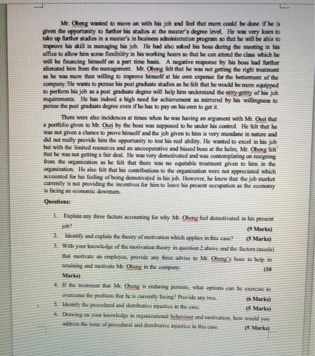 L Section A Answer all questions that follow the