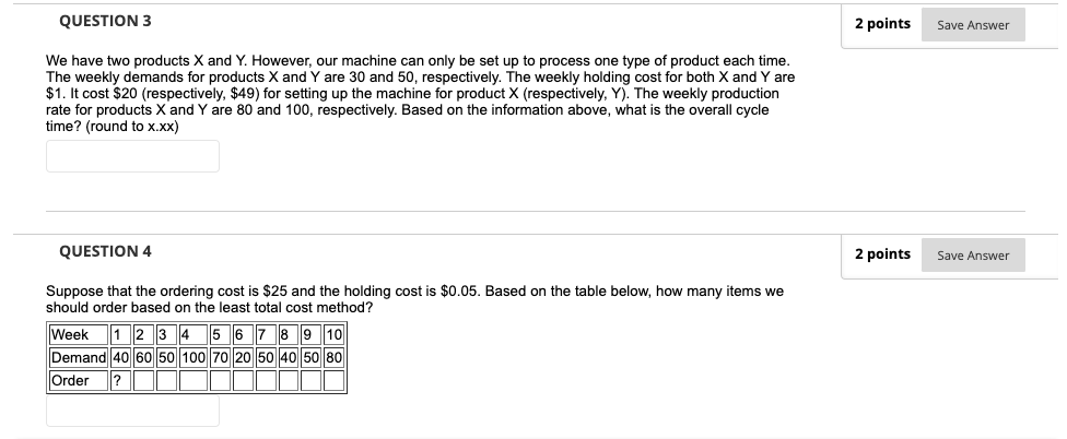 Could you please answer this question # 4 with