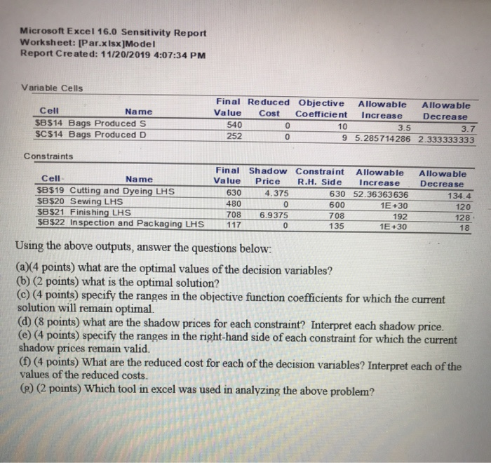 3. (28 points) Consider the optimization problem