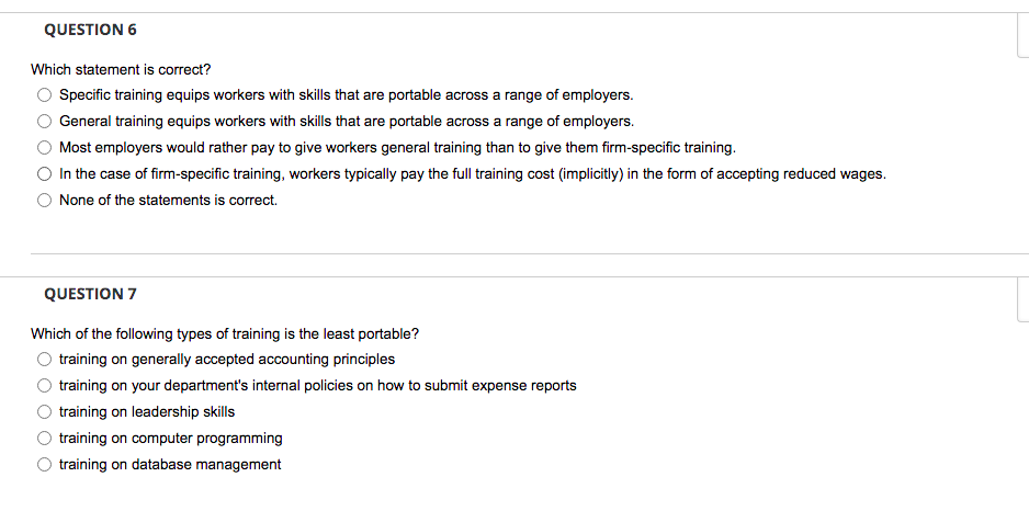QUESTION 6 Which statement is correct? Specific