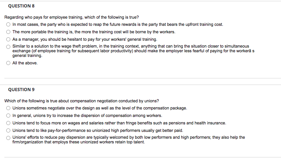 QUESTION 6 Which statement is correct? Specific