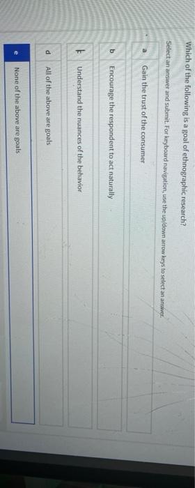 help what is the goal Which of the following is a