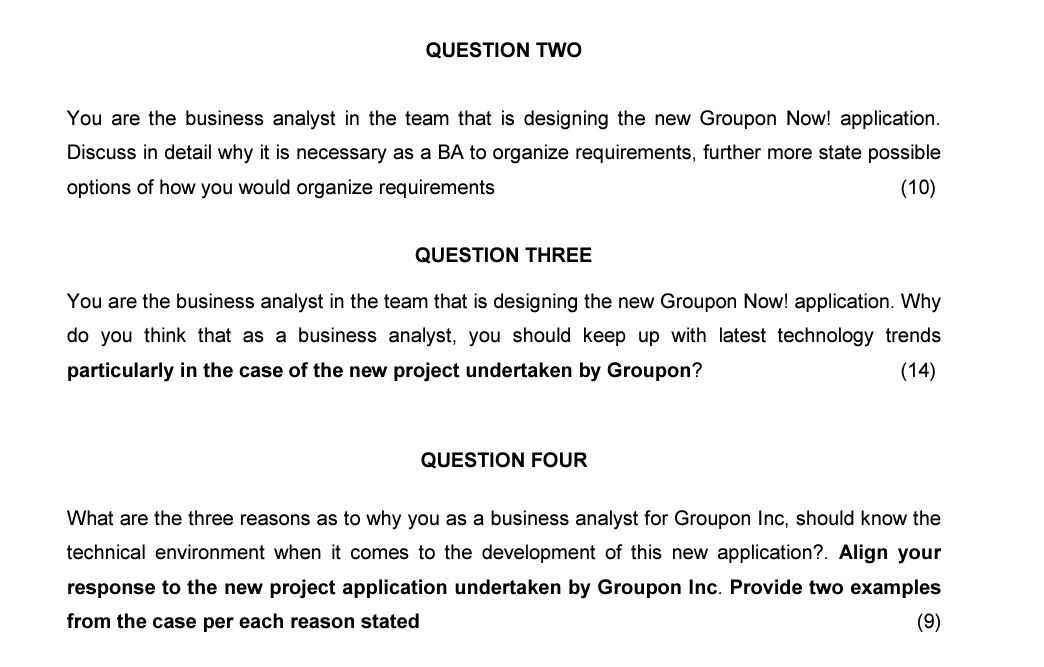 Please read the case study carefully and answer