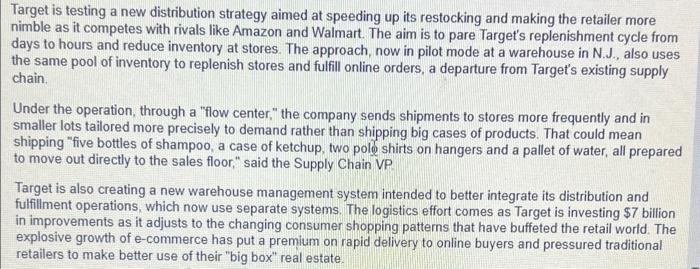 Target is testing a new distribution strategy