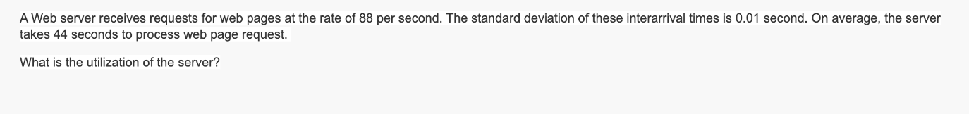 A Web server receives requests for web pages at