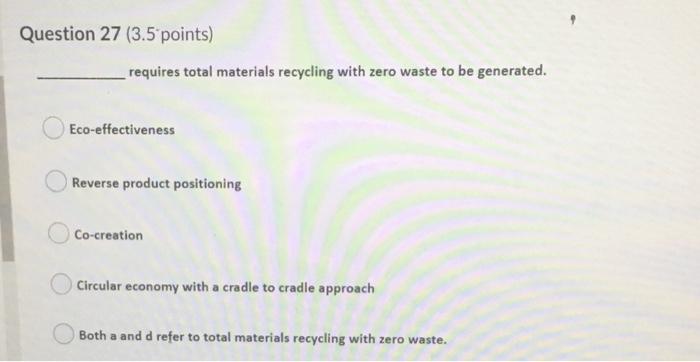 Question 27 (3.5 points) requires total materials