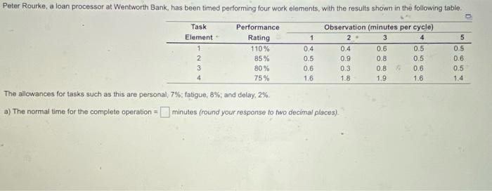 Based on the given performance factor for the