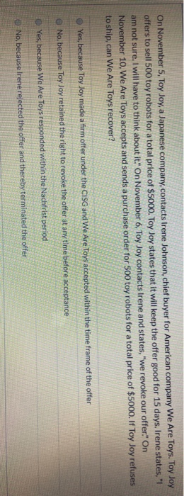 On November 5, Toy Joy, a Japanese company,