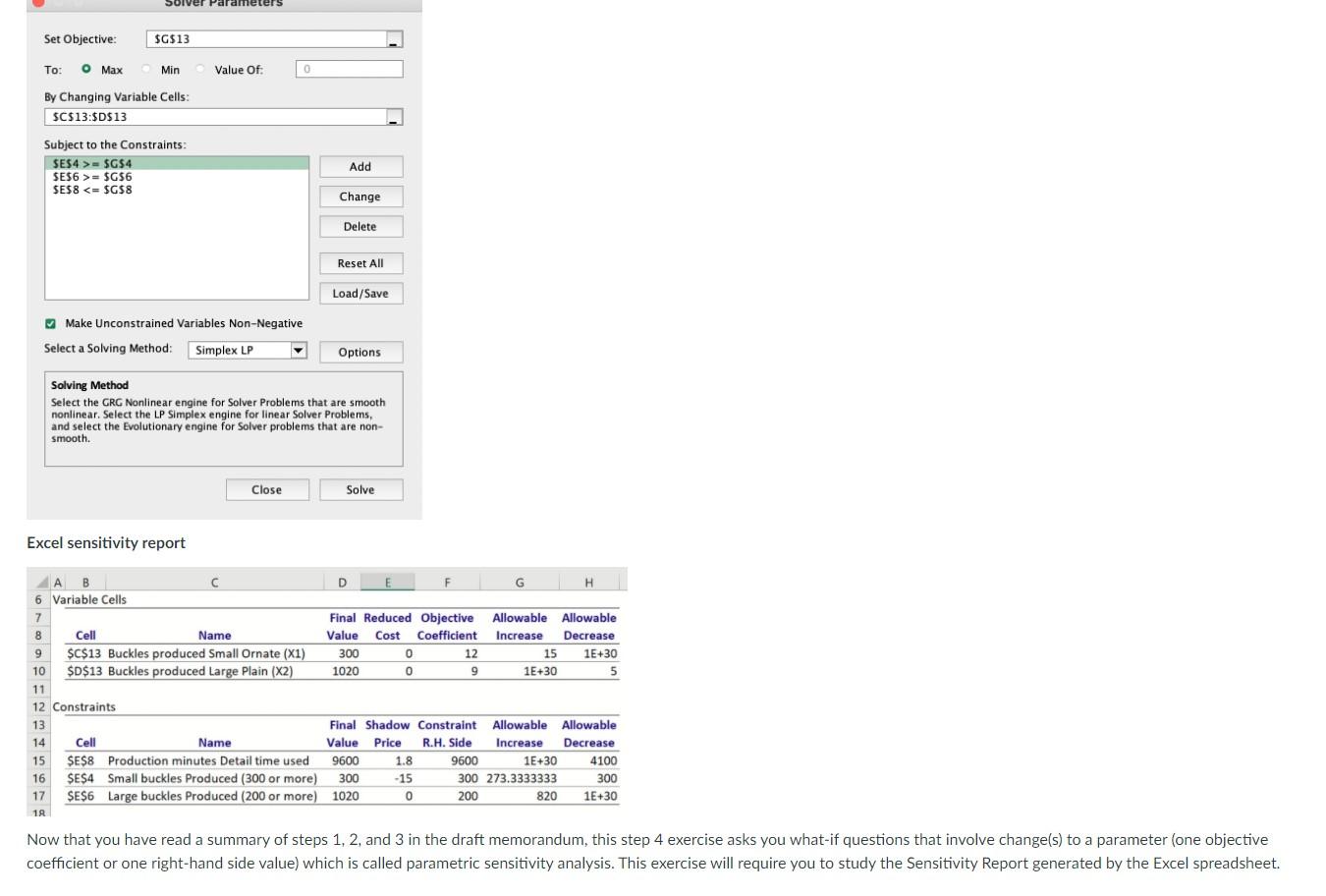 objective coefficient or one right-hand side