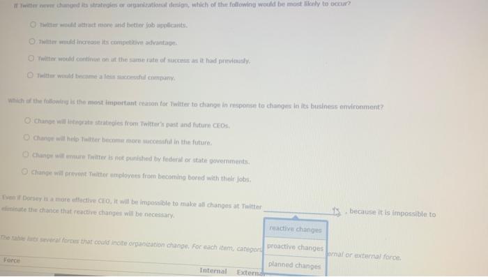 1. The Nature of Organization change Read this