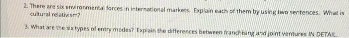 2. There are six environmental forces in