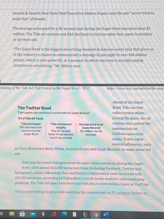 2) Based on the first assigned article, how was