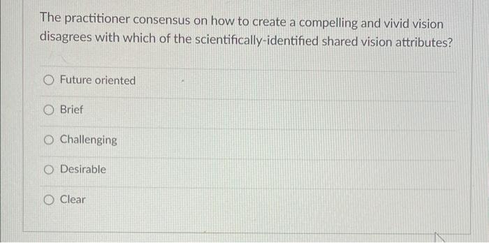 The practitioner consensus on how to create a