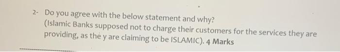 islamic business 2. Do you agree with the below