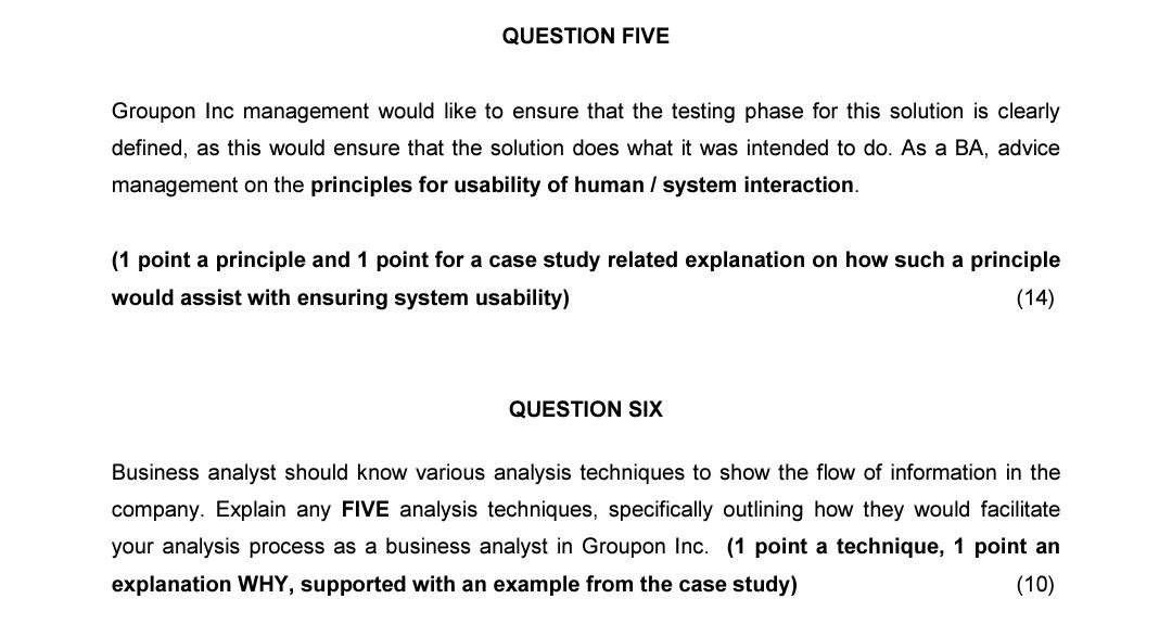 Please read the case study carefully and answer