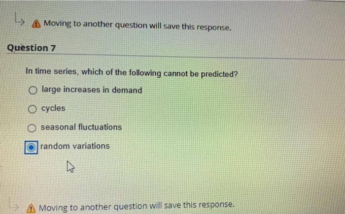 Moving to another question will save this