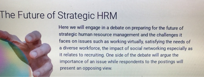 Strategic Human Resource Management The Future of