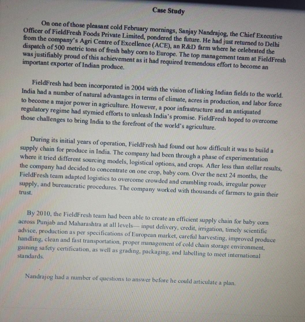 Case Study On one of those pleasant cold February