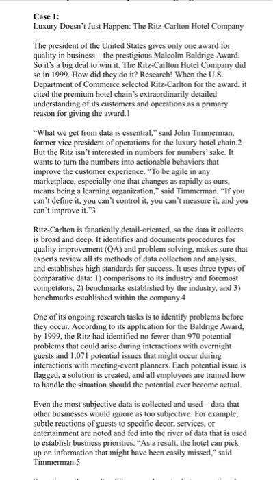 Case 1: Luxury Doesn't Just Happen: The