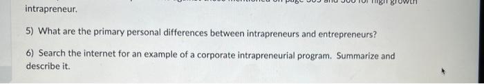 please Question 5 and 6 5) What are the primary