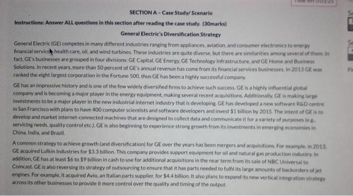Question 3: Discuss General Electric's motive to