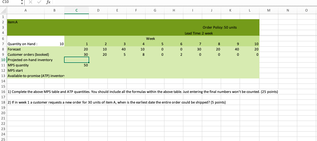 Please attach with the excel formulas. Thank you!
