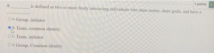 A 1 points is defined as two or more freely