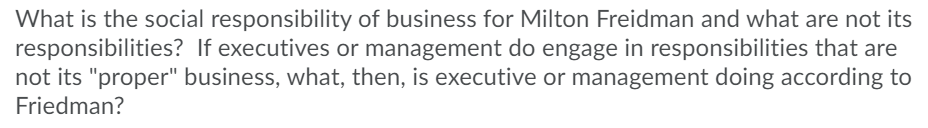 What is the social responsibility of business for