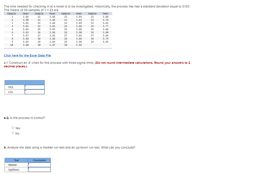The time needed for checking In at a motel is to