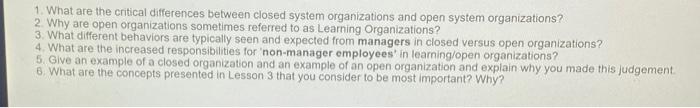 1. What are the critical differences between