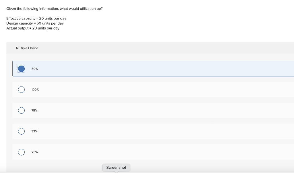 Given the following information, what would