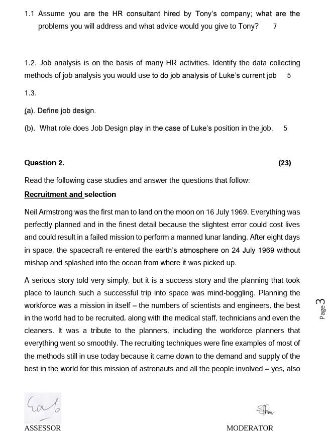 Pa QUESTION 1 (17) Read the following case study