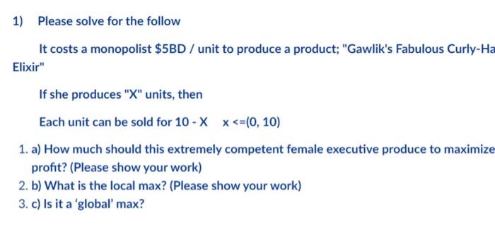 please solve asap 1) Please solve for the follow