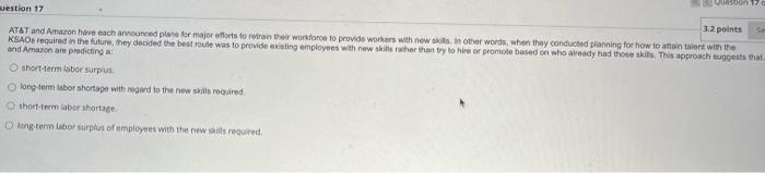 and Amazon are predictiry a short-erm labor