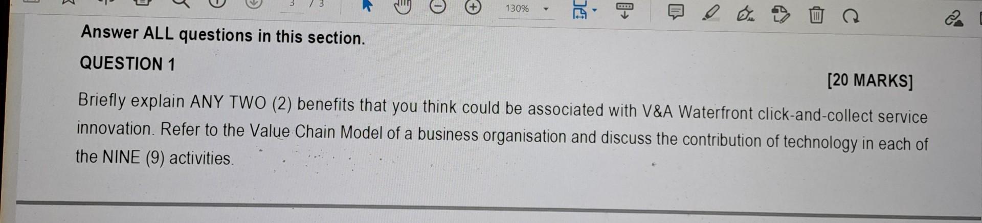 Answer ALL questions in this section. QUESTION 1
