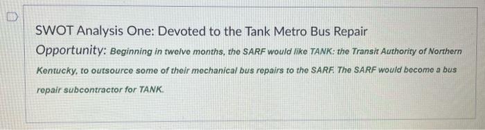Fully describe two internal strengths SWOT