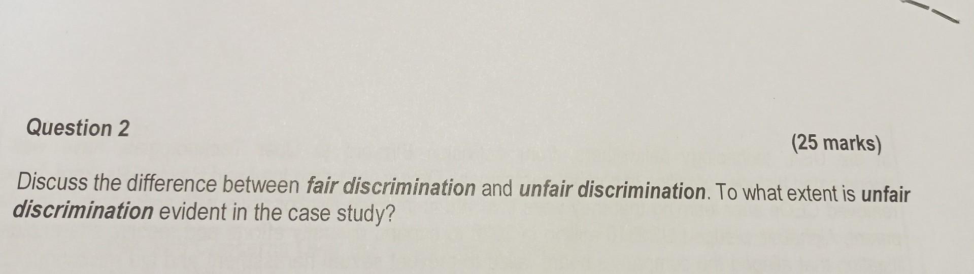 Discuss the difference between fair