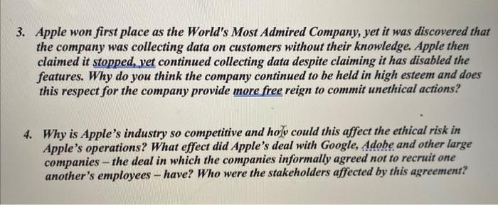 3. Apple won first place as the World's Most