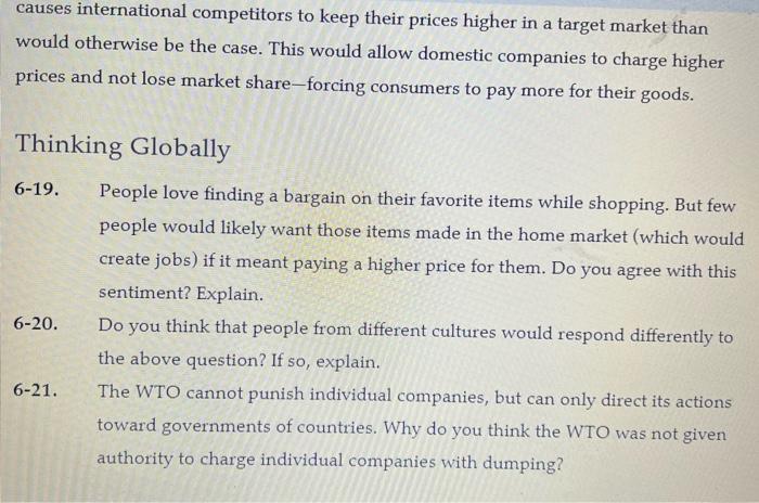 Please answer all 3 questions Down with Dumping